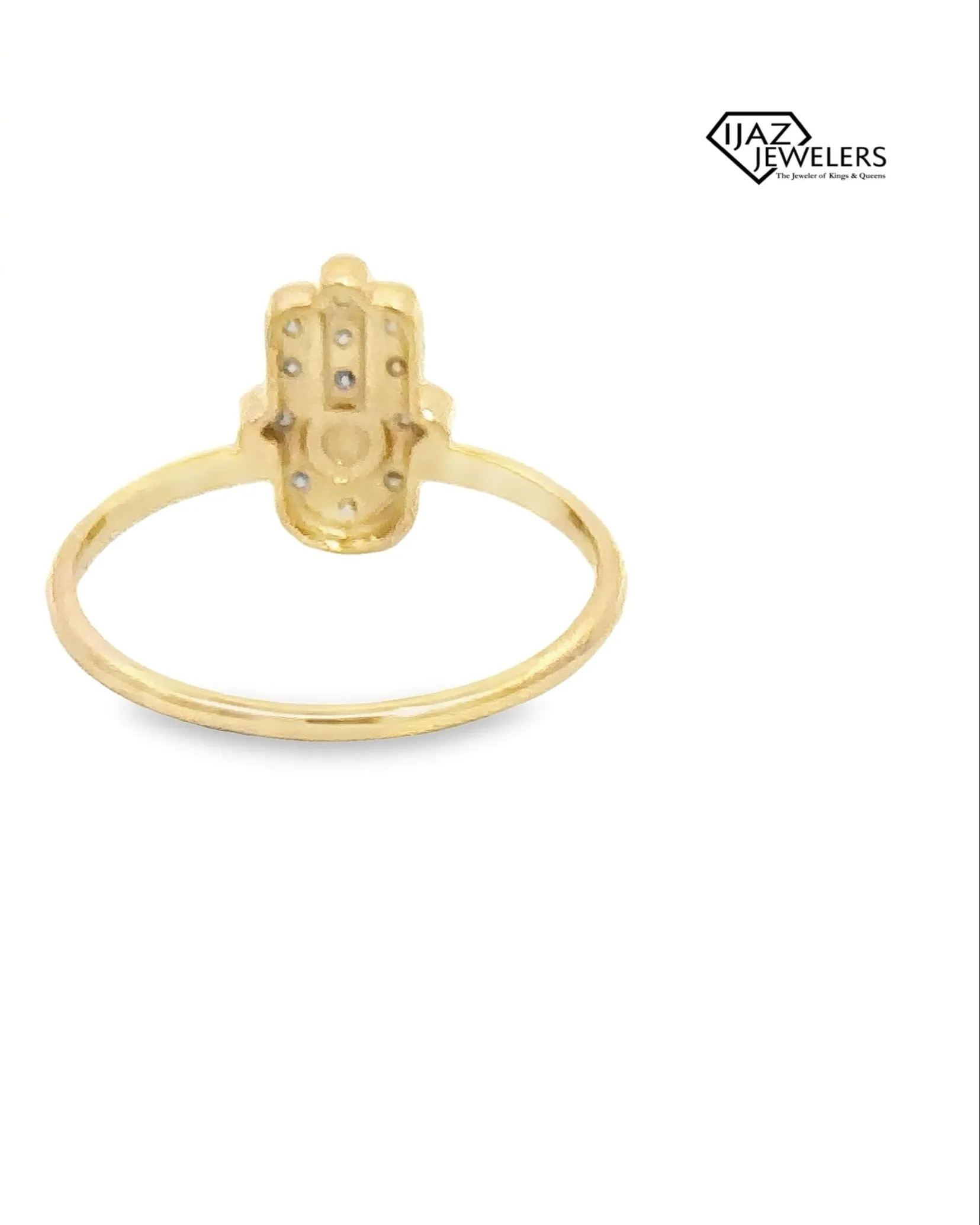 10k Gold 0.13 Diamond Hamsa Hand Ring
