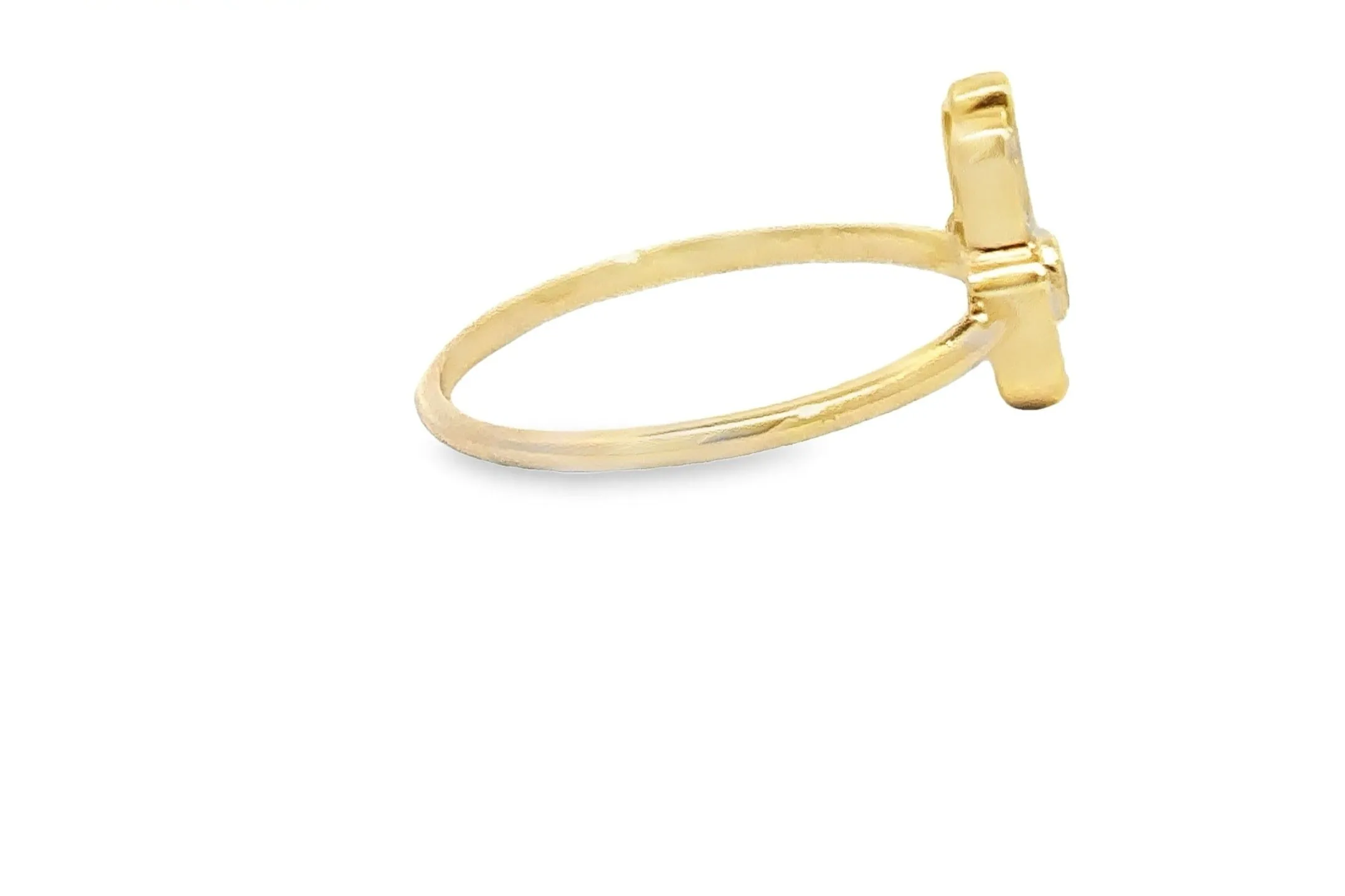 10k Gold 0.13 Diamond Hamsa Hand Ring