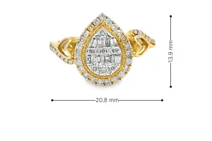 10K Gold 0.73 CTW Diamond Ladies Ring