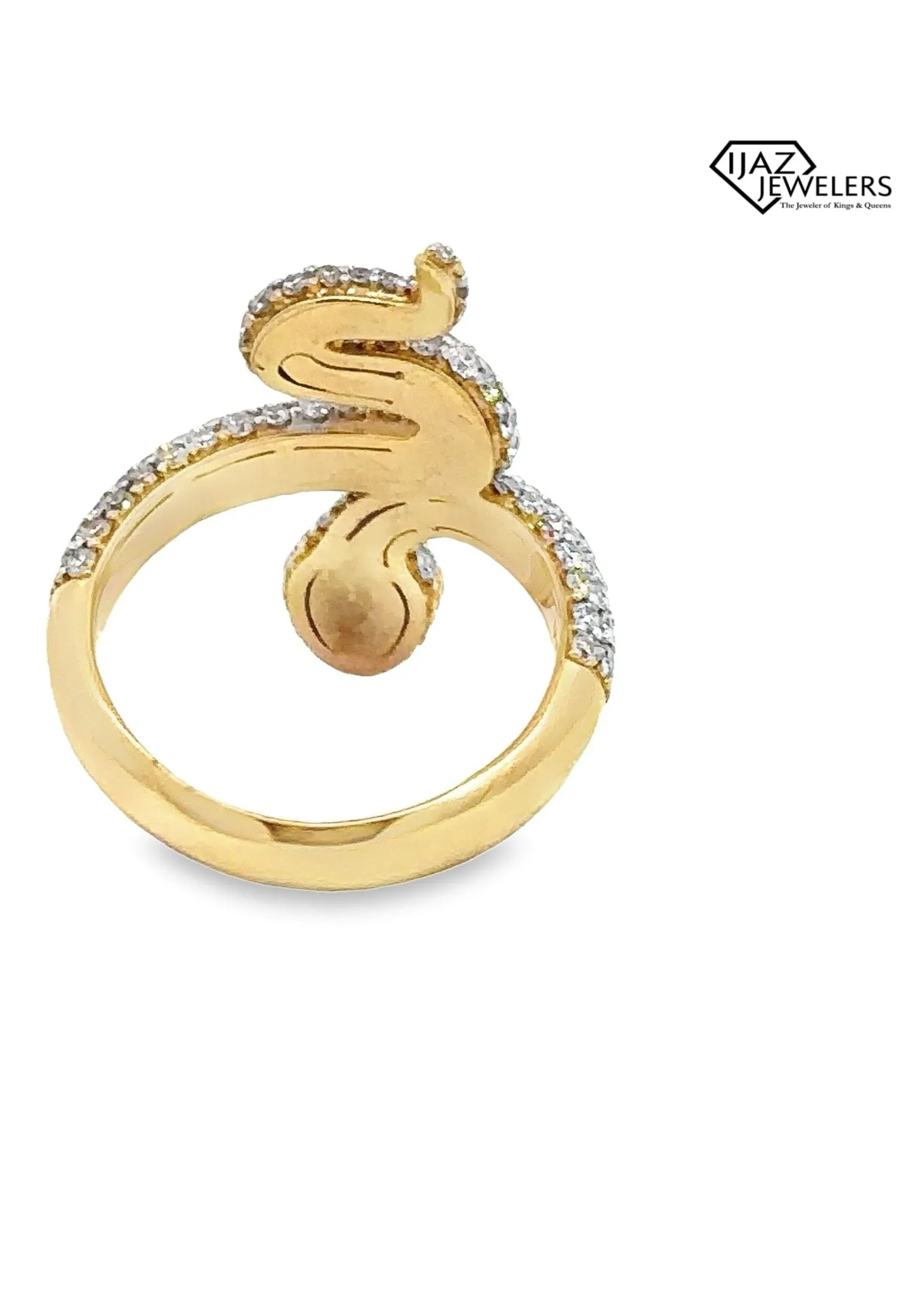 10K Gold 1.67 CTW Diamond Snake Ring