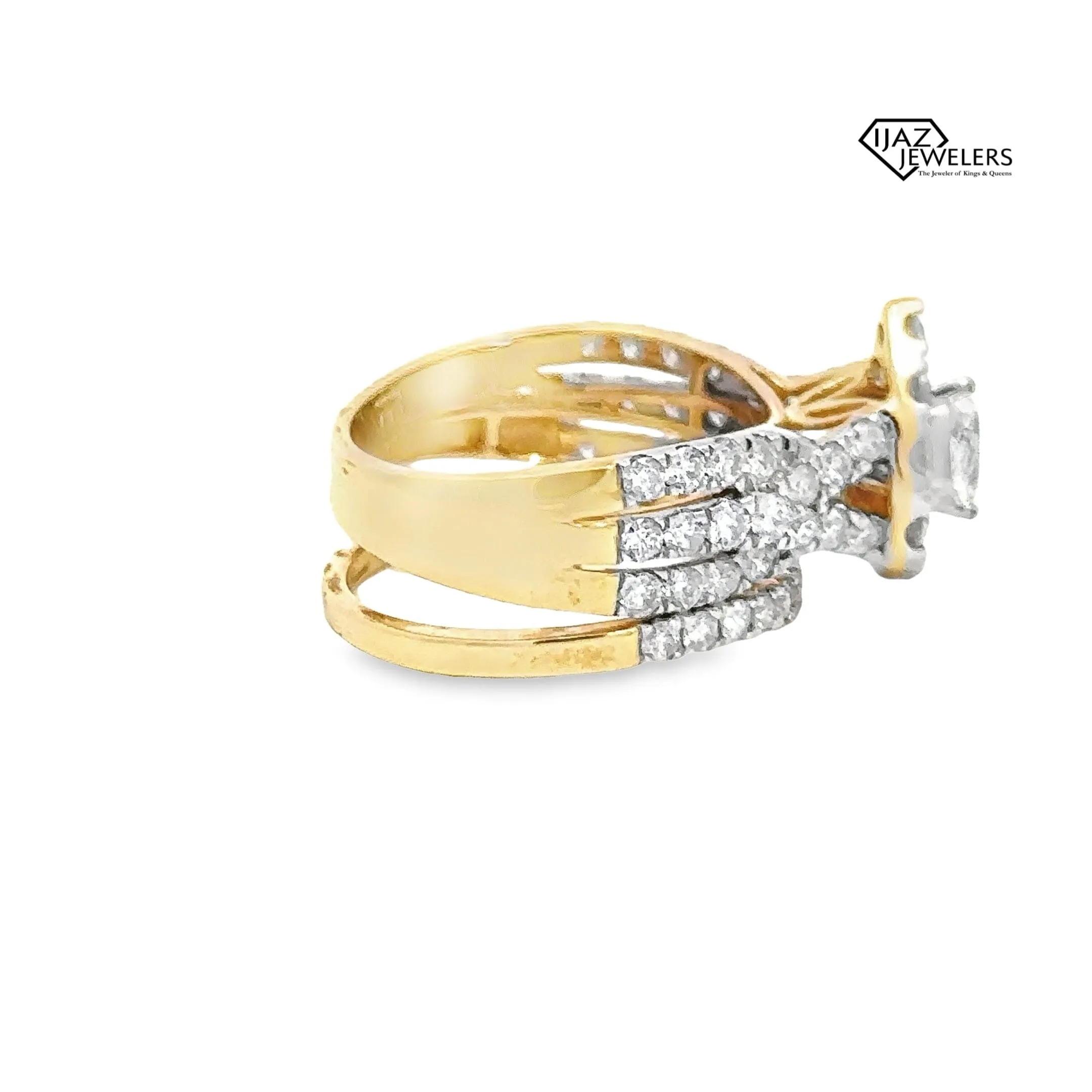 14K Gold 2.45 CTW Diamond Wedding Band