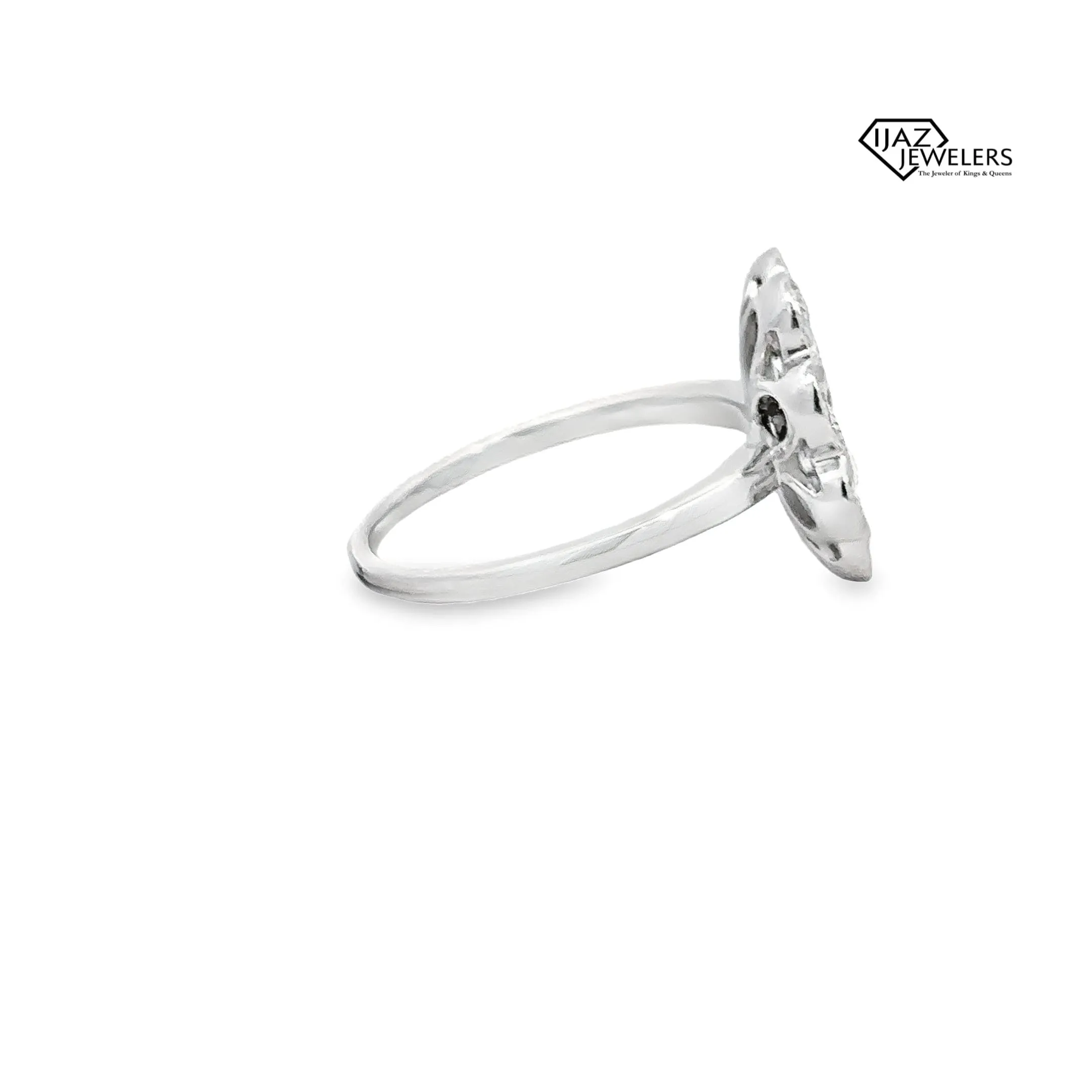 14K White Gold Diamond Sapphire Ring