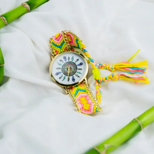 Boho Mandala Art Colourful Bracelet Bohemian Wrist Watch