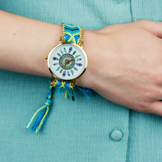 Boho Mandala Art Colourful Bracelet Bohemian Wrist Watch