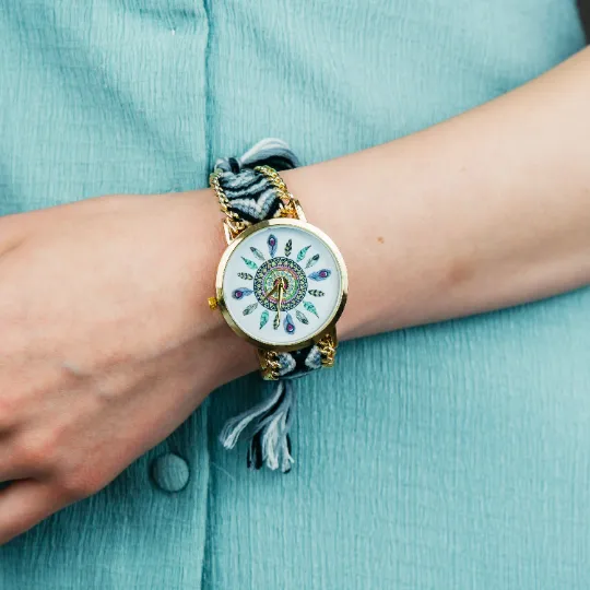 Boho Mandala Art Colourful Bracelet Bohemian Wrist Watch
