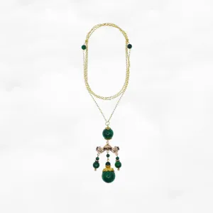 Elf Forest Long Tassel Necklace Gold