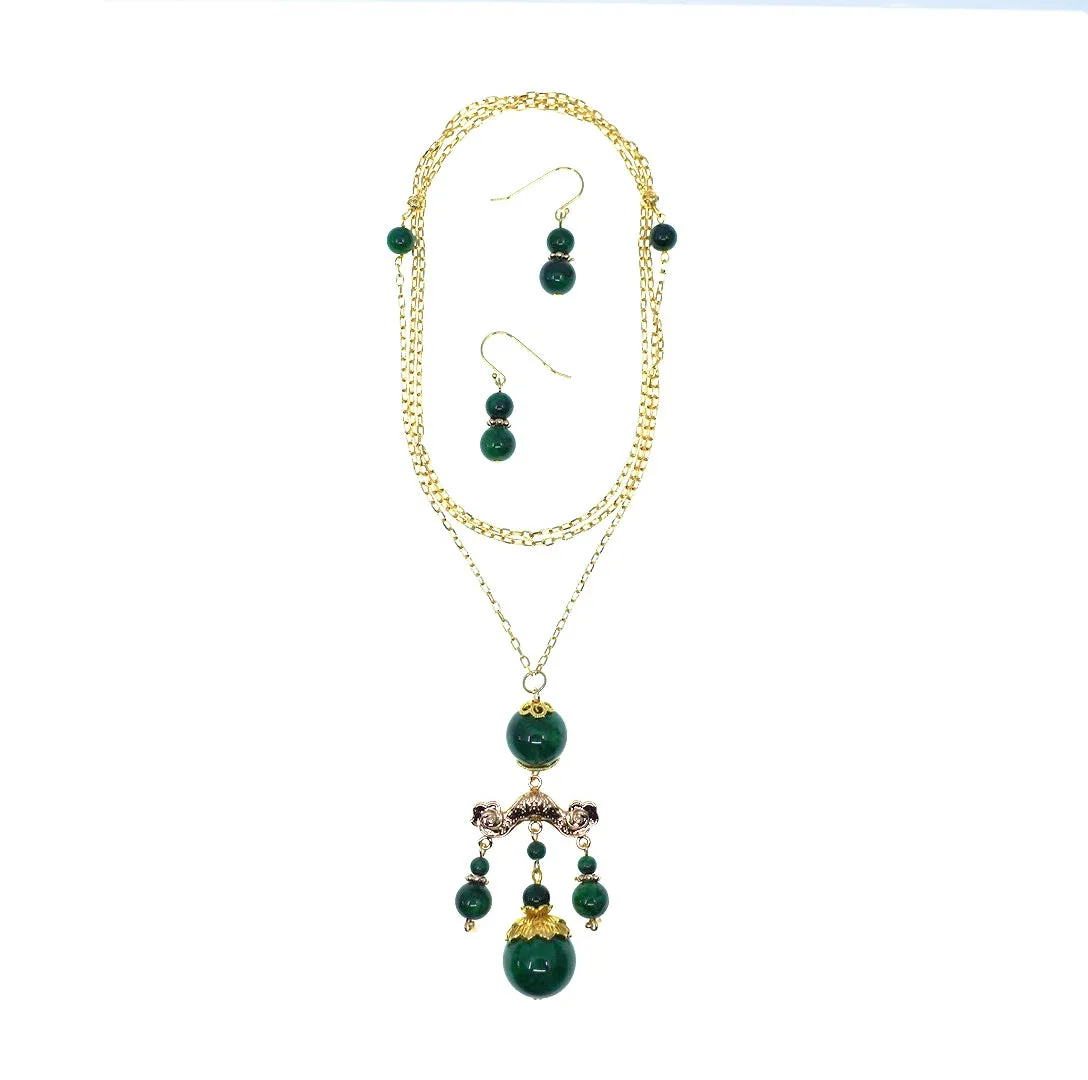 Elf Forest Long Tassel Necklace Gold