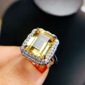 Fashion Citrine Gold Plated Ring