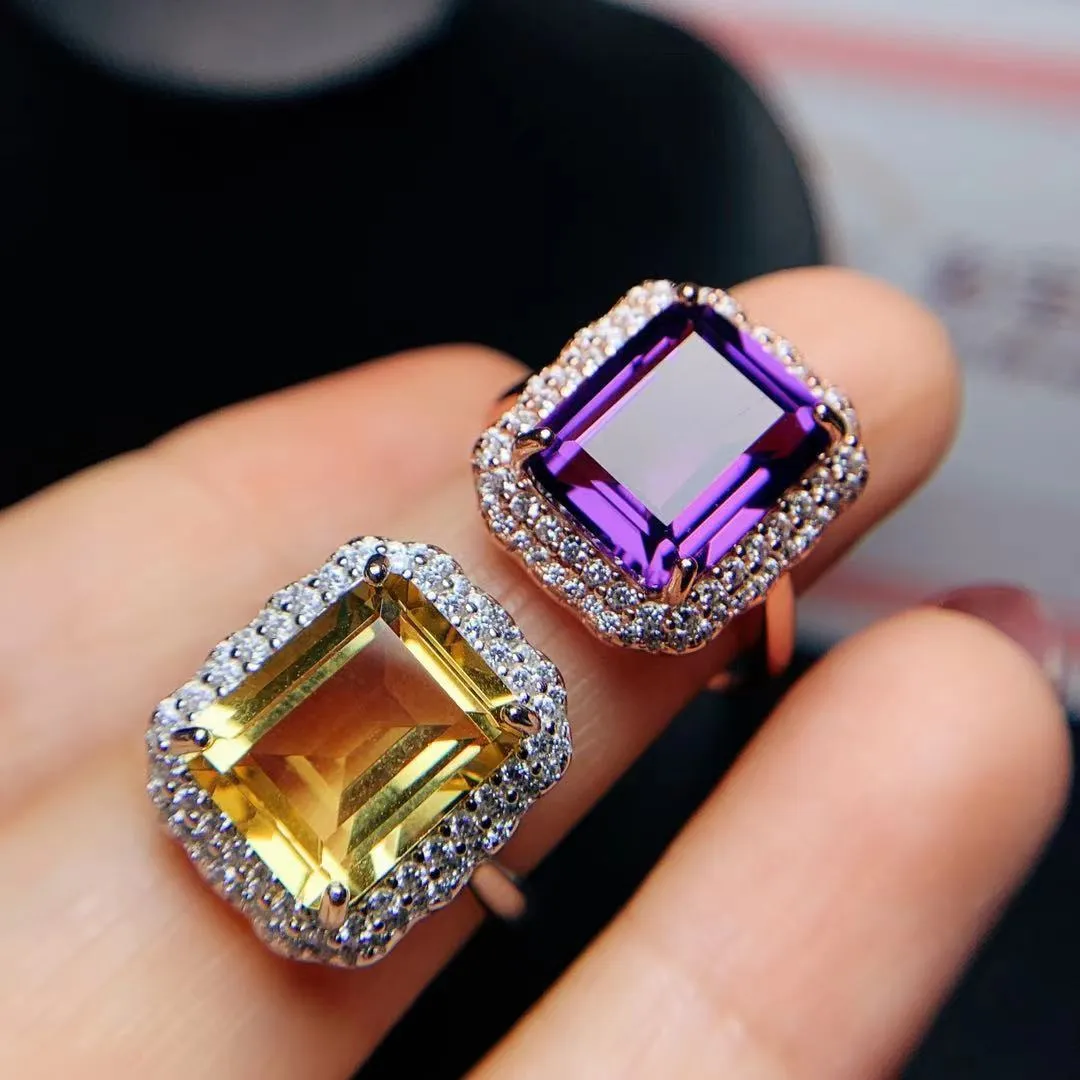 Fashion Citrine Gold Plated Ring