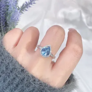Fashion Colored Gems S925 Sterling Silver Ring