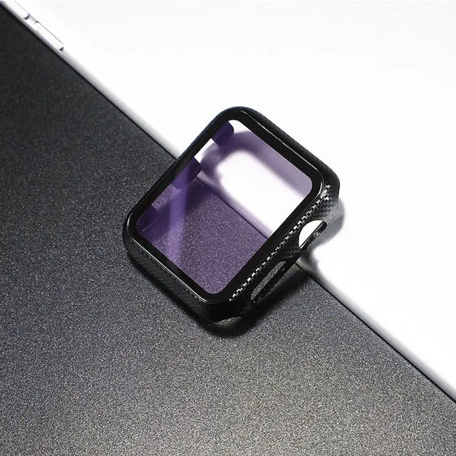 Glass Cover For Apple Watch case 44mm 40mm 42mm 38mm iWatch case Accessorie bumper Screen Protector Apple watch serie 3 4 5 6 SE