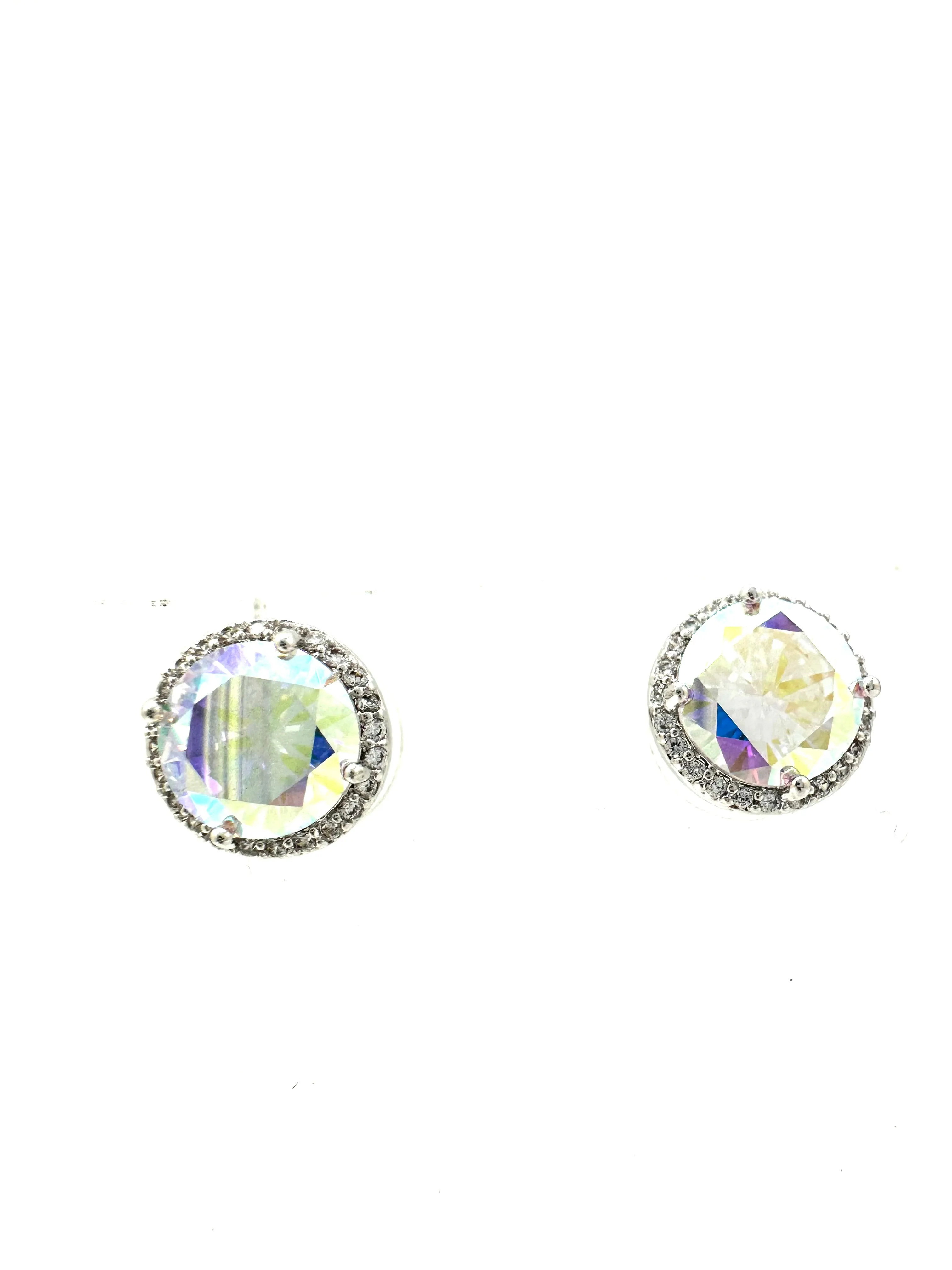 Iridescent Halo Post Earrings