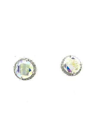 Iridescent Halo Post Earrings