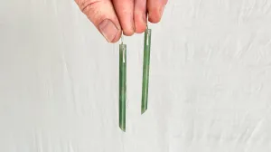Jade & Sterling Silver Earrings. Canadian Jade. 1361