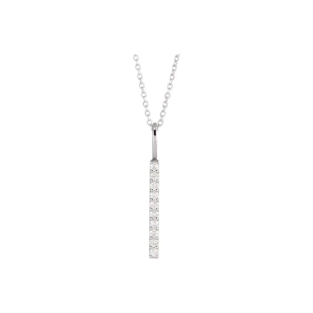 LONG DIAMOND VERTICAL BAR PENDANT