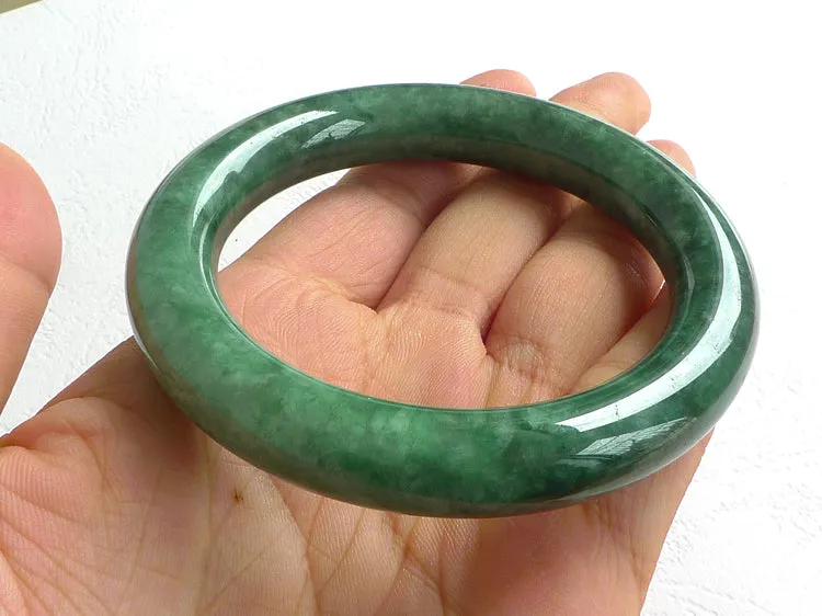 Natural Jade Bangle Jadeite Bangle Internal Diameter 55.8mm BER092