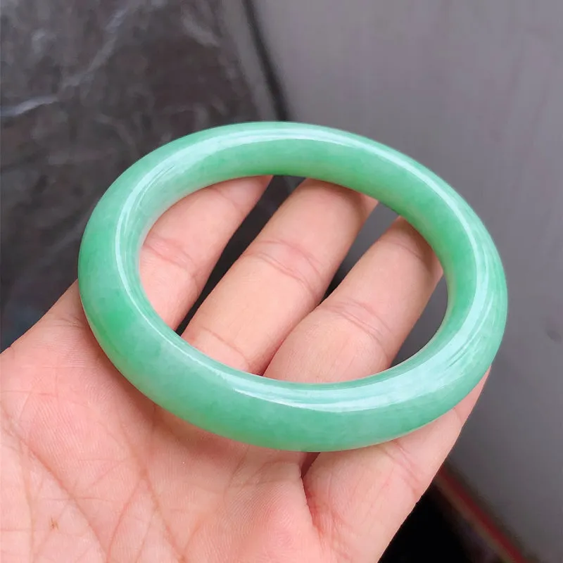 Natural Jade Bangle Jadeite Bangle Internal Diameter 56mm NBE095