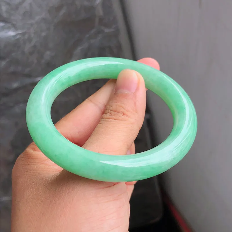 Natural Jade Bangle Jadeite Bangle Internal Diameter 56mm NBE095
