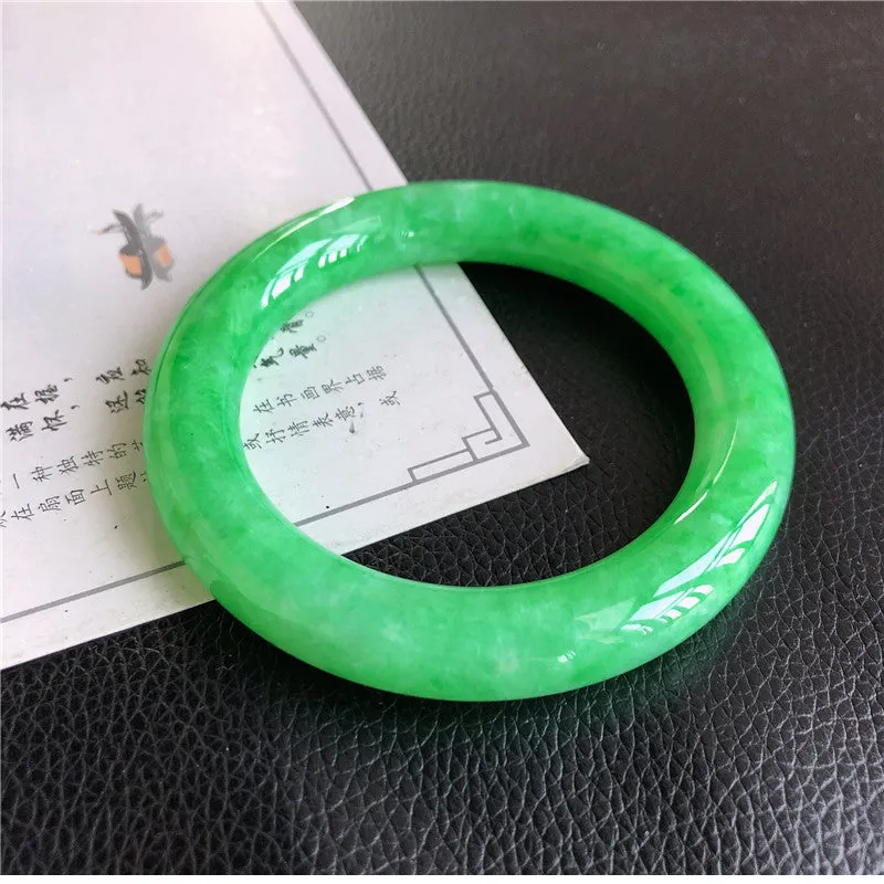 Natural Jade Bangle Jadeite Bangle Internal Diameter 57.3mm 00992