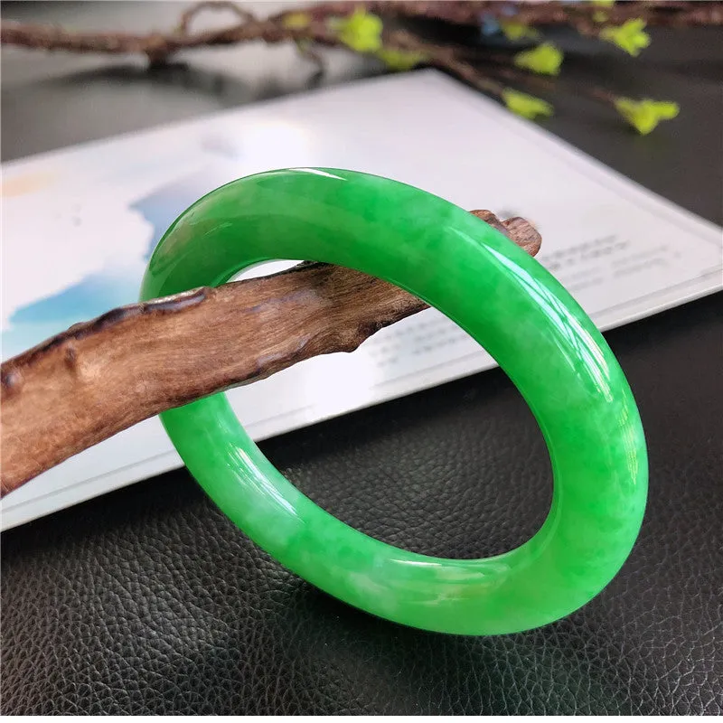 Natural Jade Bangle Jadeite Bangle Internal Diameter 57.3mm 00992