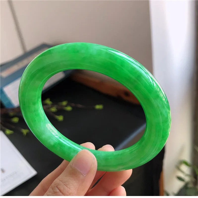Natural Jade Bangle Jadeite Bangle Internal Diameter 57.3mm 00992