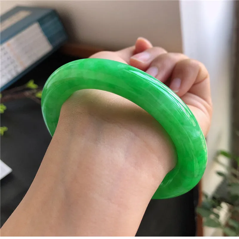 Natural Jade Bangle Jadeite Bangle Internal Diameter 57.3mm 00992