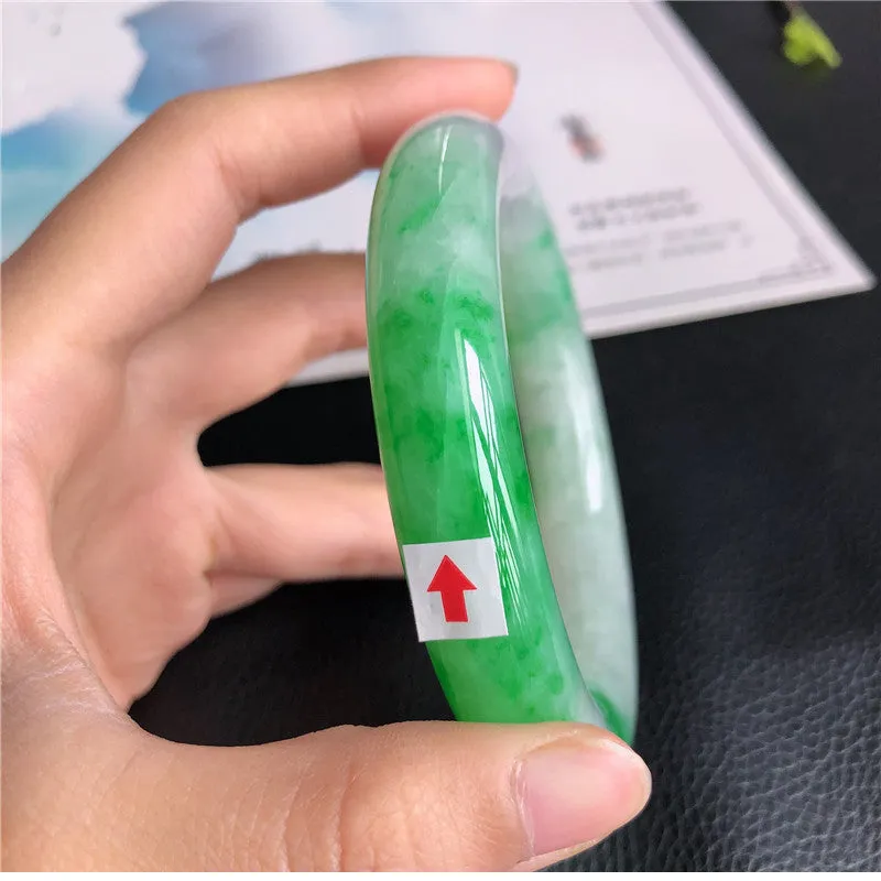 Natural Jade Bangle Jadeite Bangle Internal Diameter 58.3mm W5032326