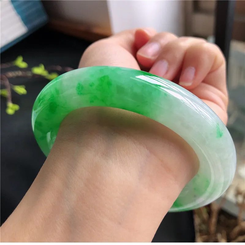 Natural Jade Bangle Jadeite Bangle Internal Diameter 58.3mm W5032326