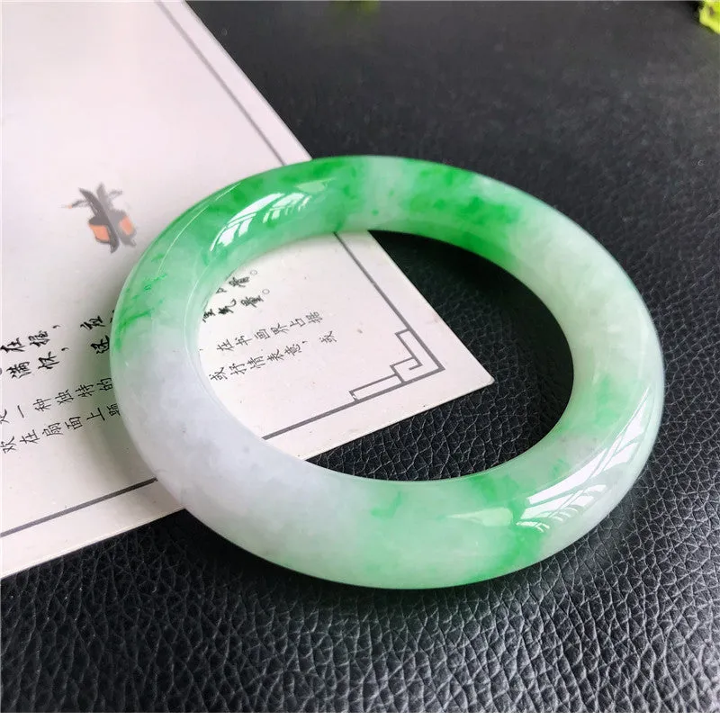 Natural Jade Bangle Jadeite Bangle Internal Diameter 58.3mm W5032326