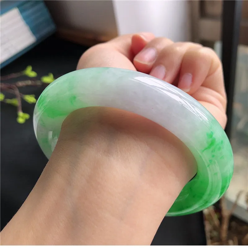 Natural Jade Bangle Jadeite Bangle Internal Diameter 58.3mm W5032326