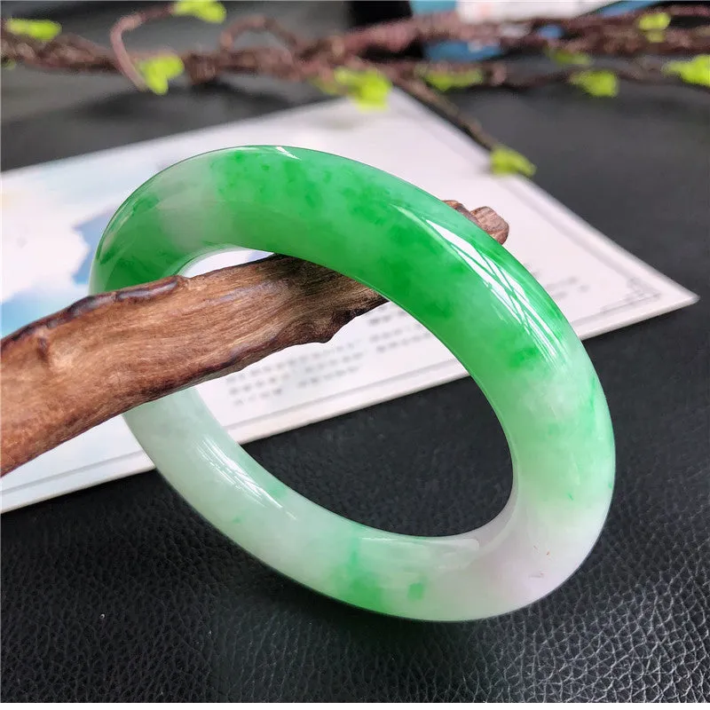 Natural Jade Bangle Jadeite Bangle Internal Diameter 58.3mm W5032326