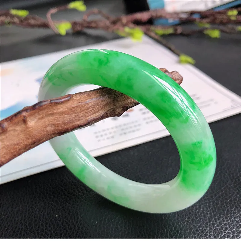 Natural Jade Bangle Jadeite Bangle Internal Diameter 58.3mm W5032326