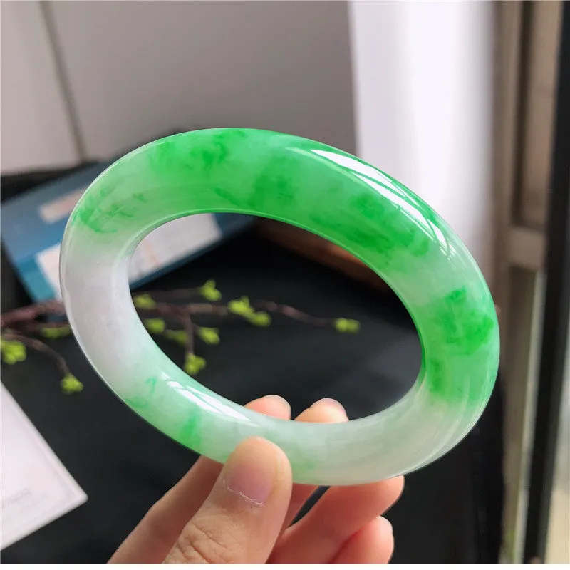 Natural Jade Bangle Jadeite Bangle Internal Diameter 58.3mm W5032326