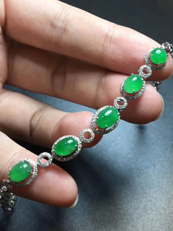 Natural Jade Bracelet Jadeite Bracelet NBT46