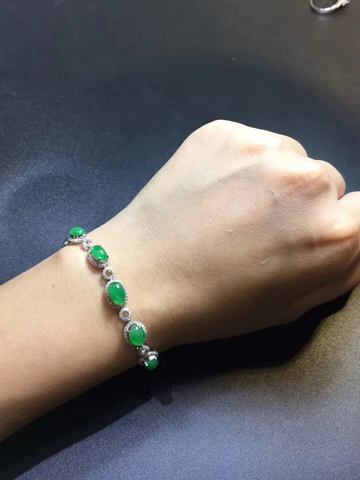 Natural Jade Bracelet Jadeite Bracelet NBT46