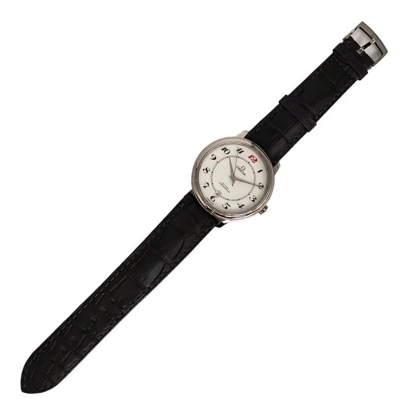 Omega De Ville 424.53.40.20.04.002 Silver K18 White Gold Watch Men's Used