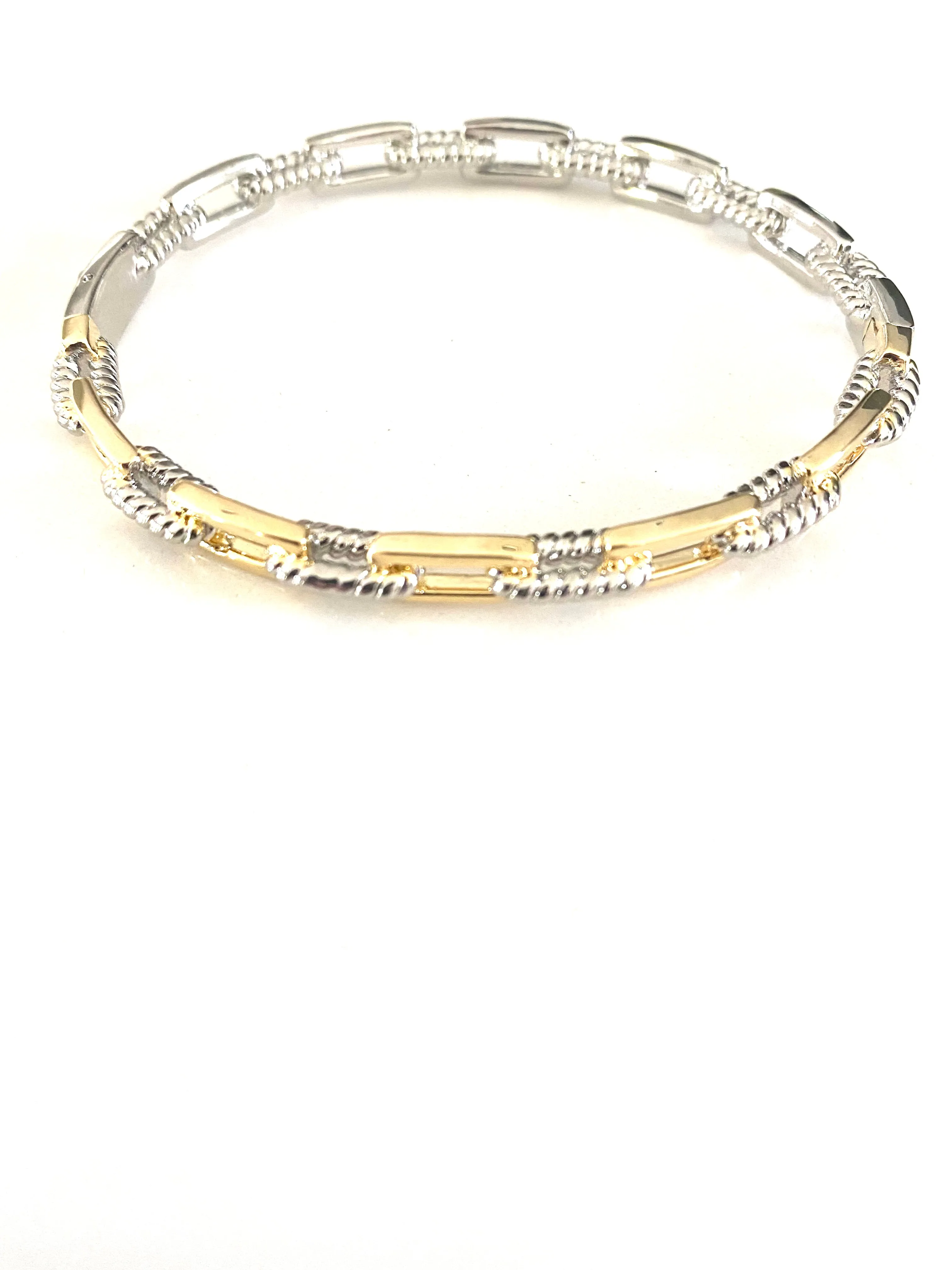 Two Tone Reversible Link Bangle