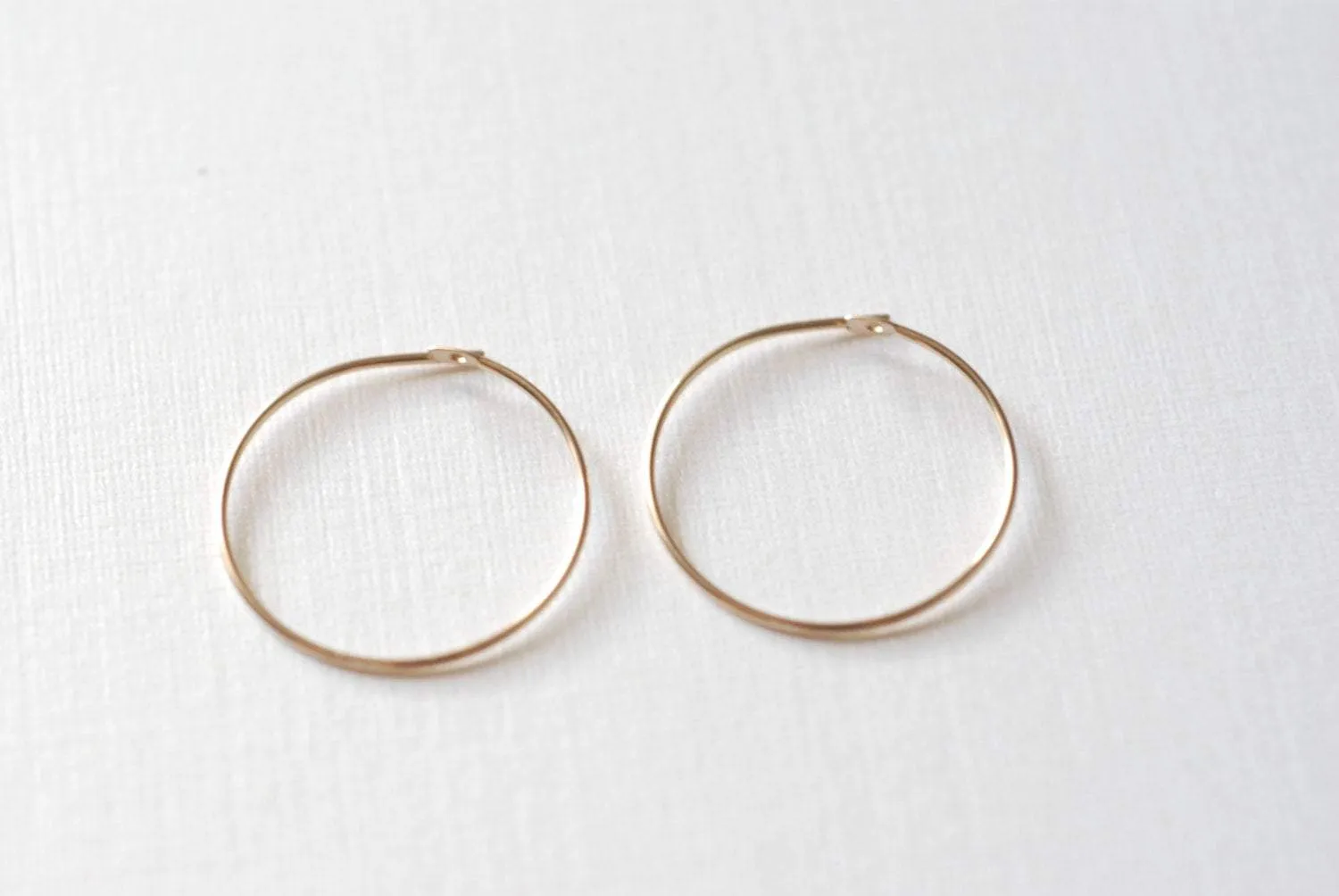 Wholesale 2 pairs, 14k gold filled Hoop earring ear wire, gold filled ear hoops, 20mm, Dangle earrings, Sterling Silver, Rose Gold Filled, Hoops